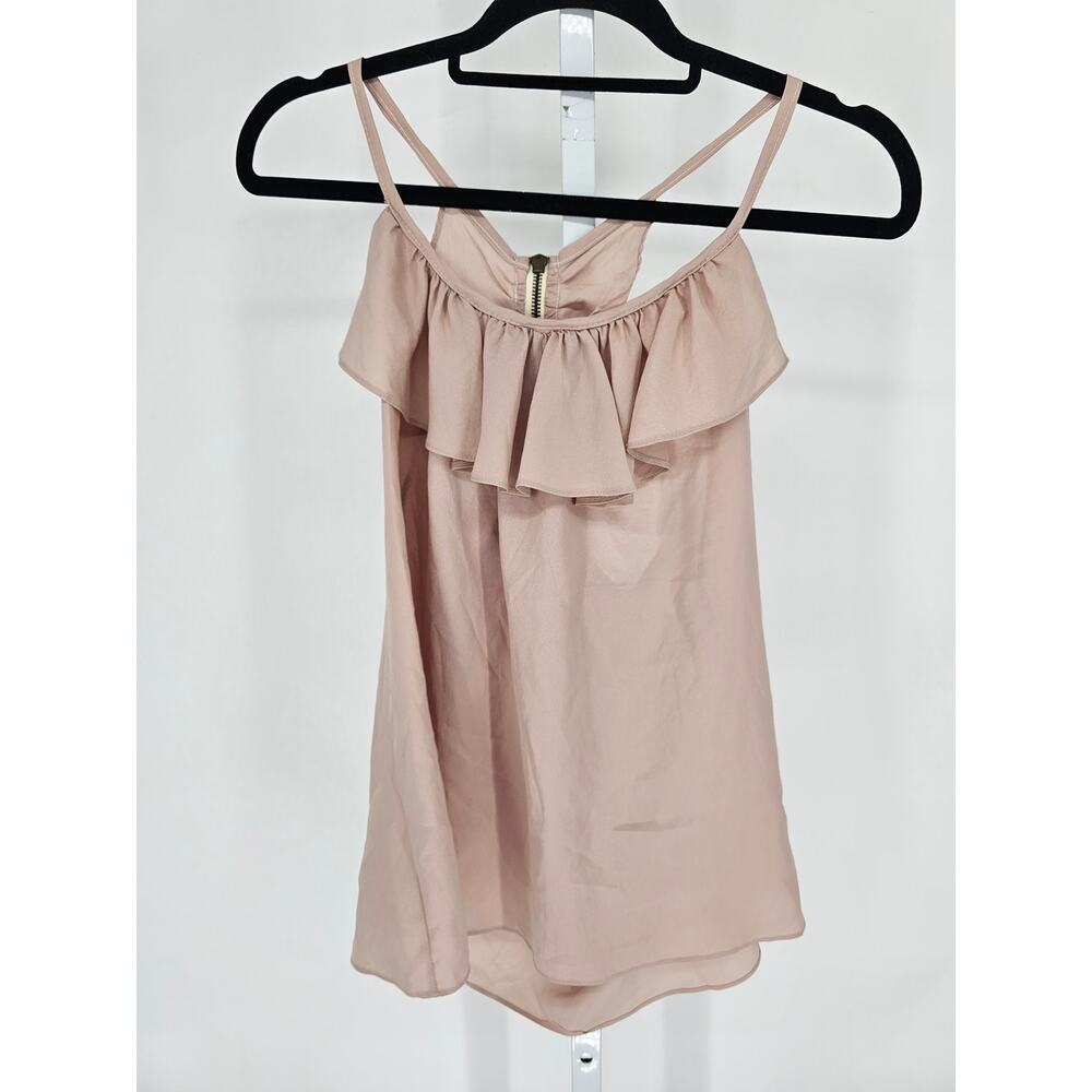 Vintage Y2K Sis Sis Womens Sz S Sleeveless Ruffled Blouse Blush Pink